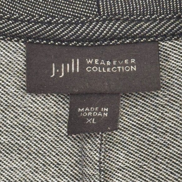 J. Jill Wearever Collection Womens  knit Jacket size XL Charcoal gray pockets - Picture 2 of 12